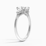 Adorned Opera Three Stone Diamond Ring (1/2 ct. tw.) Platinum Radiant Engagement Ring