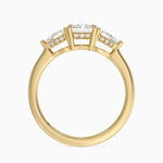 Adorned Opera Three Stone Diamond Ring (1/2 ct. tw.) Yellow Gold 18k Radiant Engagement Ring