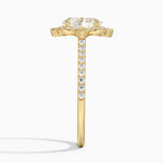 Reina Halo Diamond Ring Yellow Gold 18k Oval Engagement Ring