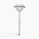 Waverly Halo Diamond Ring with Black Diamond Accents Platinum Round Engagement Ring