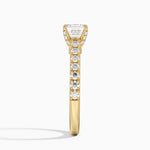 Sienna Half Coverage Hidden Accents Diamond Ring (1/2 ct. tw.) Yellow Gold 18k Asscher Engagement Ring