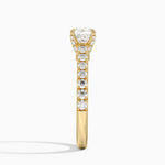Sienna Half Coverage Hidden Accents Diamond Ring (1/2 ct. tw.) Yellow Gold 18k Cushion Engagement Ring