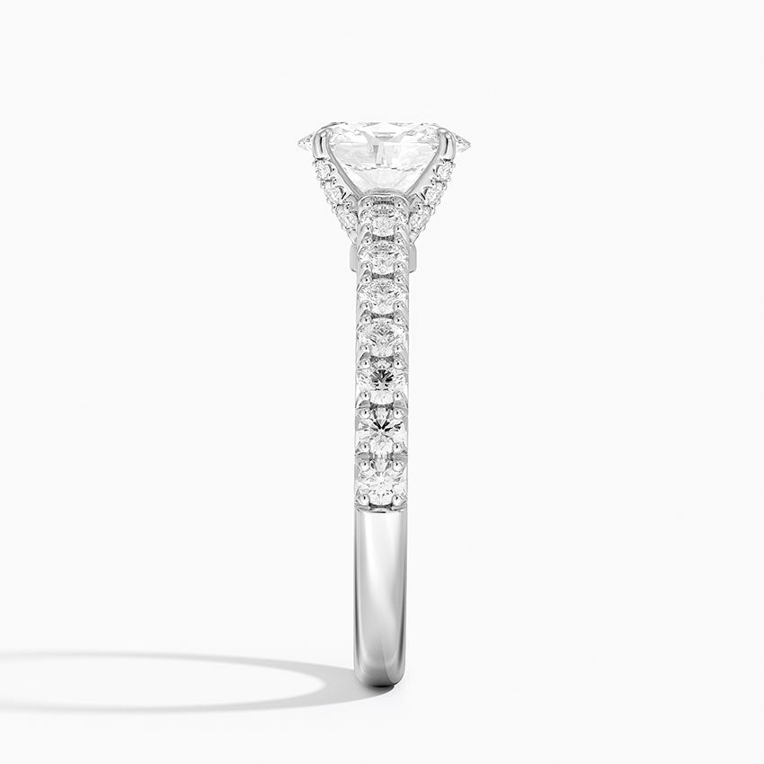 Sienna Half Coverage Hidden Accents Diamond Ring (1/2 ct. tw.) Platinum Oval Engagement Ring