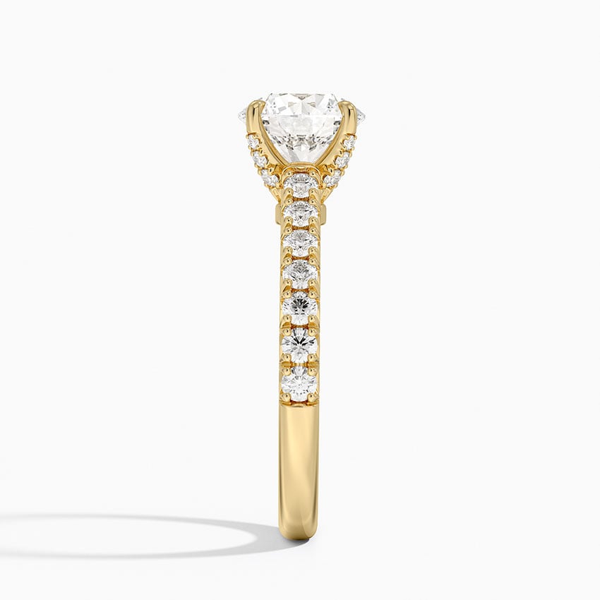 Sienna Half Coverage Hidden Accents Diamond Ring (1/2 ct. tw.) Yellow Gold 18k Round Engagement Ring