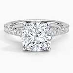 Sienna Half Coverage Hidden Accents Diamond Ring (1/2 ct. tw.) Platinum Cushion Engagement Ring