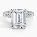 Sienna Half Coverage Hidden Accents Diamond Ring (1/2 ct. tw.) Platinum Emerald Engagement Ring