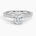 Sienna Half Coverage Hidden Accents Diamond Ring (1/2 ct. tw.) Platinum Oval Engagement Ring