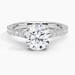 Sienna Half Coverage Hidden Accents Diamond Ring (1/2 ct. tw.) Platinum Round Engagement Ring