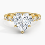Sienna Half Coverage Hidden Accents Diamond Ring (1/2 ct. tw.) Yellow Gold 18k Heart Engagement Ring
