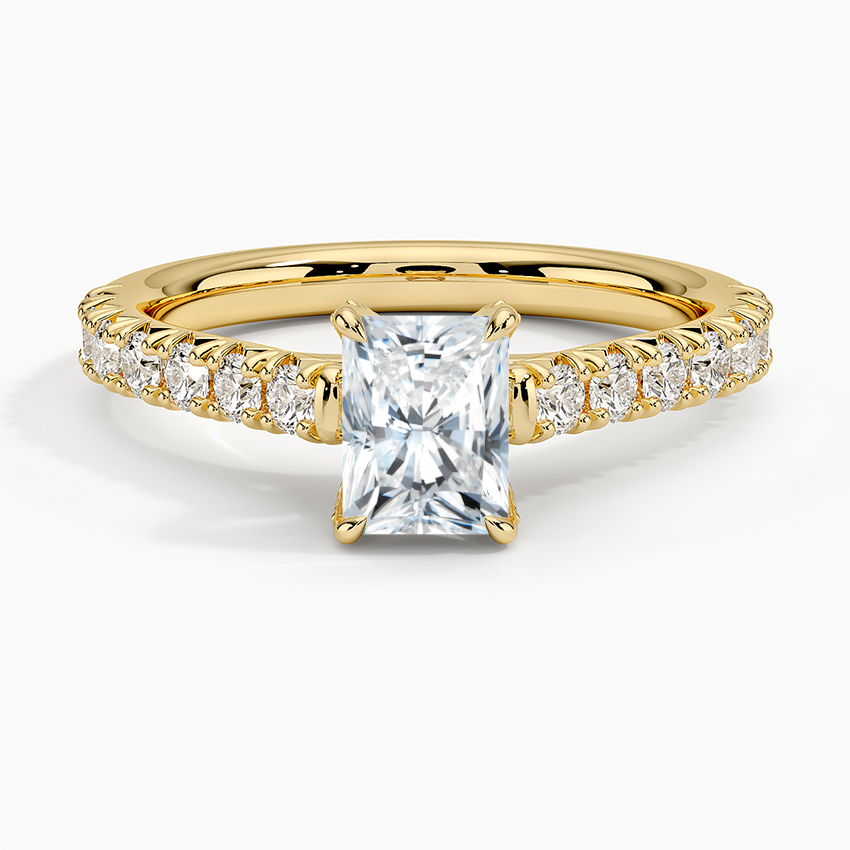 Sienna Half Coverage Hidden Accents Diamond Ring (1/2 ct. tw.) Yellow Gold 18k Radiant Engagement Ring