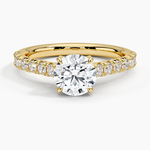 Sienna Half Coverage Hidden Accents Diamond Ring (1/2 ct. tw.) Yellow Gold 18k Round Engagement Ring