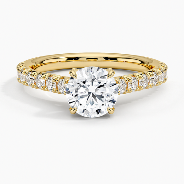 Sienna Half Coverage Hidden Accents Diamond Engagement Ring