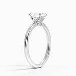 Hidden Heart Diamond Ring Platinum Asscher Engagement Ring