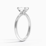 Hidden Heart Diamond Ring Platinum Emerald Engagement Ring