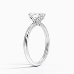 Hidden Heart Diamond Ring Platinum Oval Engagement Ring