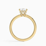 Hidden Heart Diamond Ring Yellow Gold 18k Princess Engagement Ring