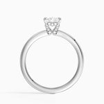 Hidden Heart Diamond Ring Platinum Radiant Engagement Ring