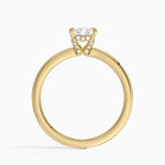 Hidden Heart Diamond Ring Yellow Gold 18k Radiant Engagement Ring