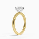 Platinum Mixed Metal Audrey 2mm Diamond Ring Yellow Gold 18k Oval Engagement Ring