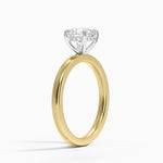 Platinum Mixed Metal Audrey 2mm Diamond Ring Yellow Gold 18k Round Engagement Ring