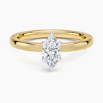 Platinum Mixed Metal Audrey 2mm Diamond Ring Platinum Marquise Engagement Ring