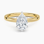 Platinum Mixed Metal Audrey 2mm Diamond Ring Platinum Pear Engagement Ring