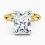 Platinum Mixed Metal Audrey 2mm Diamond Ring Platinum Radiant Engagement Ring