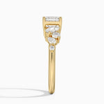 Olivetta Tapered Diamond Ring (1/2 ct. tw.) Yellow Gold 18k Asscher Engagement Ring