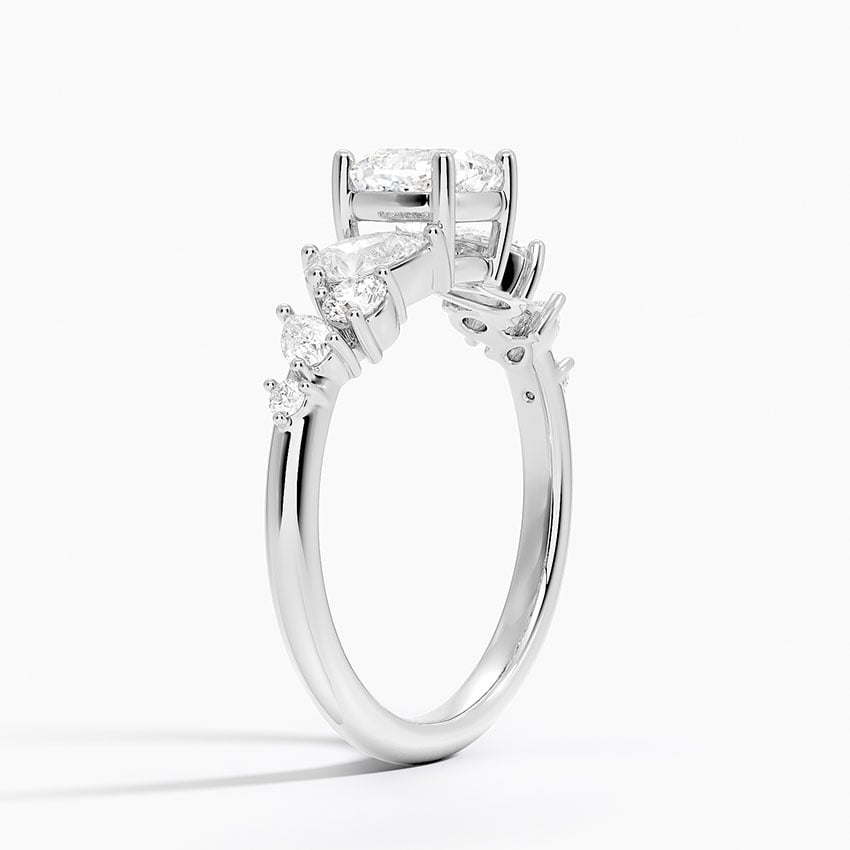Olivetta Tapered Diamond Ring (1/2 ct. tw.) Platinum Cushion Engagement Ring