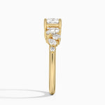 Olivetta Tapered Diamond Ring (1/2 ct. tw.) Yellow Gold 18k Cushion Engagement Ring