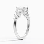 Olivetta Tapered Diamond Ring (1/2 ct. tw.) Platinum Emerald Engagement Ring