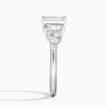 Olivetta Tapered Diamond Ring (1/2 ct. tw.) Platinum Emerald Engagement Ring