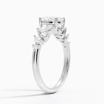 Olivetta Tapered Diamond Ring (1/2 ct. tw.) Platinum Oval Engagement Ring