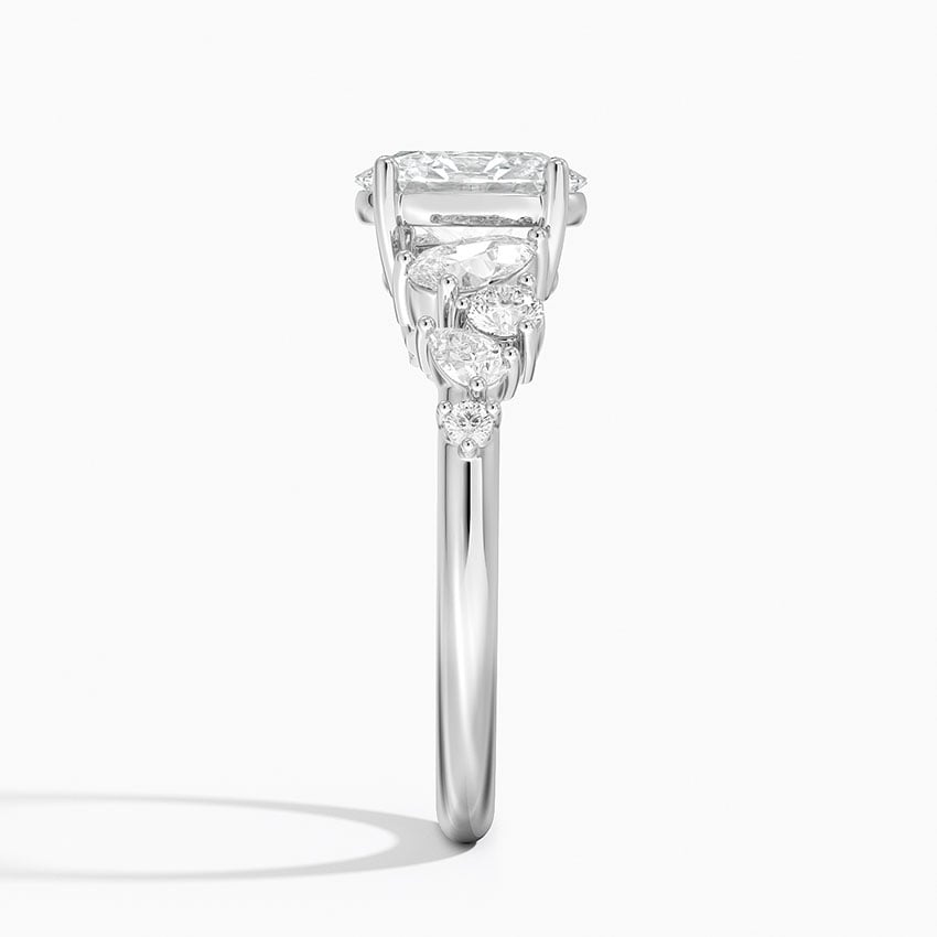 Olivetta Tapered Diamond Ring (1/2 ct. tw.) Platinum Oval Engagement Ring