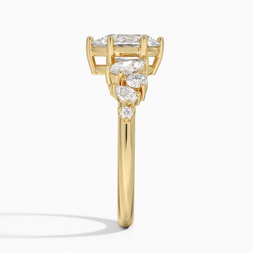 Olivetta Tapered Diamond Ring (1/2 ct. tw.) Yellow Gold 18k Pear Engagement Ring