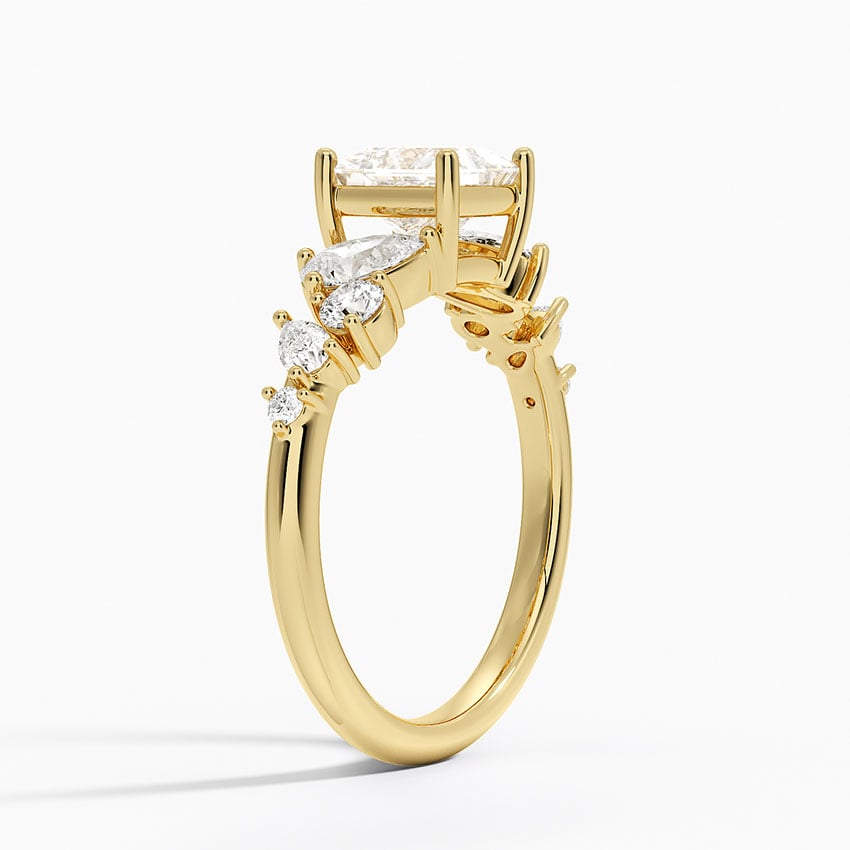 Olivetta Tapered Diamond Ring (1/2 ct. tw.) Yellow Gold 18k Princess Engagement Ring