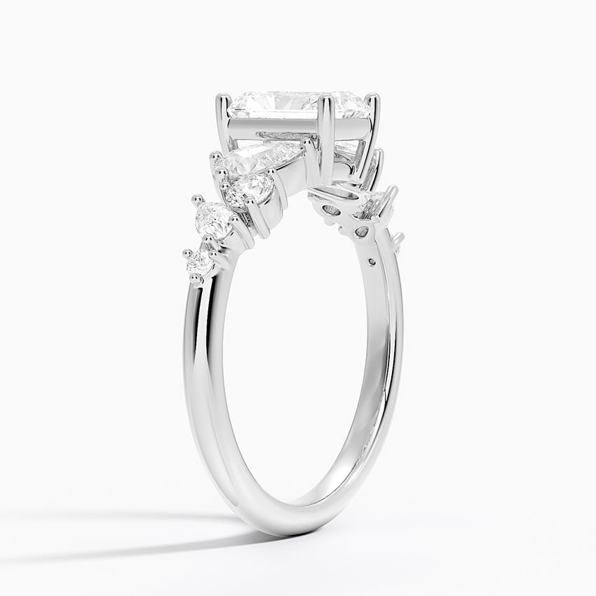 Olivetta Tapered Diamond Ring (1/2 ct. tw.) Platinum Radiant Engagement Ring