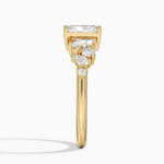 Olivetta Tapered Diamond Ring (1/2 ct. tw.) Yellow Gold 18k Radiant Engagement Ring