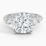 Olivetta Tapered Diamond Ring (1/2 ct. tw.) Platinum Cushion Engagement Ring