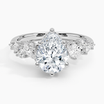 Olivetta Tapered Diamond Ring (1/2 ct. tw.) Platinum Pear Engagement Ring