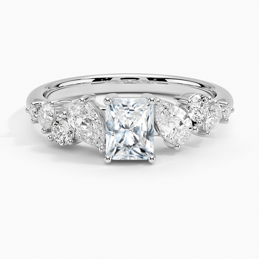 Olivetta Tapered Diamond Ring (1/2 ct. tw.) Platinum Radiant Engagement Ring
