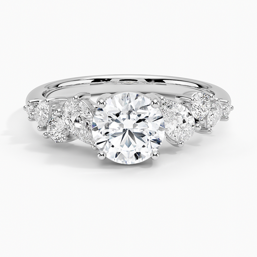 Olivetta Tapered Diamond Ring (1/2 ct. tw.) Platinum Round Engagement Ring