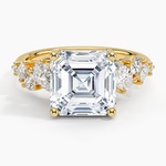 Olivetta Tapered Diamond Ring (1/2 ct. tw.) Yellow Gold 18k Asscher Engagement Ring