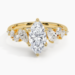 Olivetta Tapered Diamond Ring (1/2 ct. tw.) Yellow Gold 18k Marquise Engagement Ring