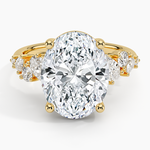 Olivetta Tapered Diamond Ring (1/2 ct. tw.) Yellow Gold 18k Oval Engagement Ring