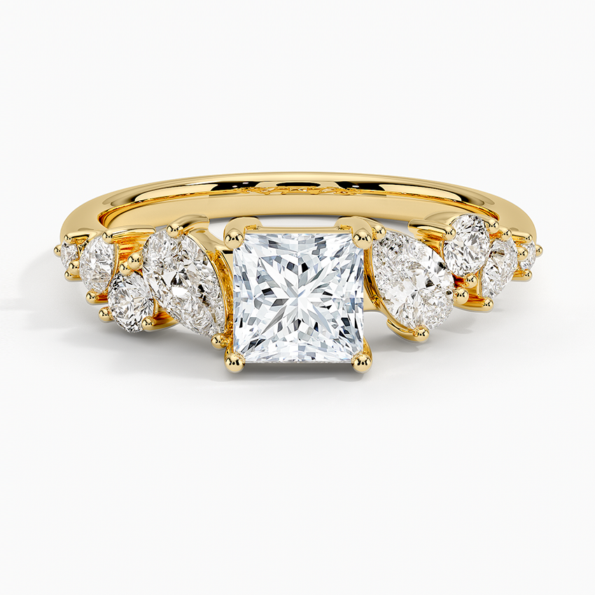 Olivetta Tapered Diamond Ring (1/2 ct. tw.) Yellow Gold 18k Princess Engagement Ring