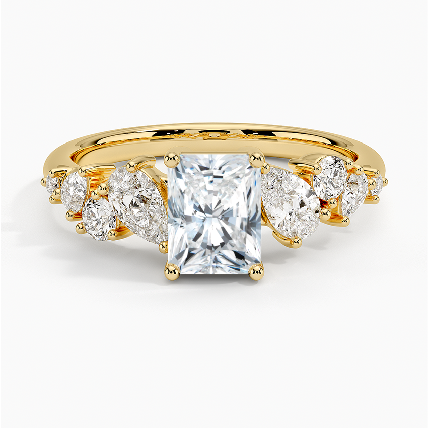 Olivetta Tapered Diamond Ring (1/2 ct. tw.) Yellow Gold 18k Radiant Engagement Ring
