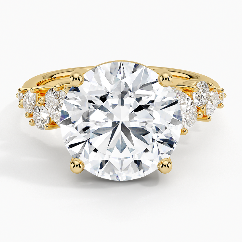 Olivetta Tapered Diamond Ring (1/2 ct. tw.) Yellow Gold 18k Round Engagement Ring