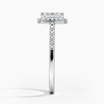 Odessa Halo Diamond Ring (1/5 ct. tw.) Platinum Asscher Engagement Ring