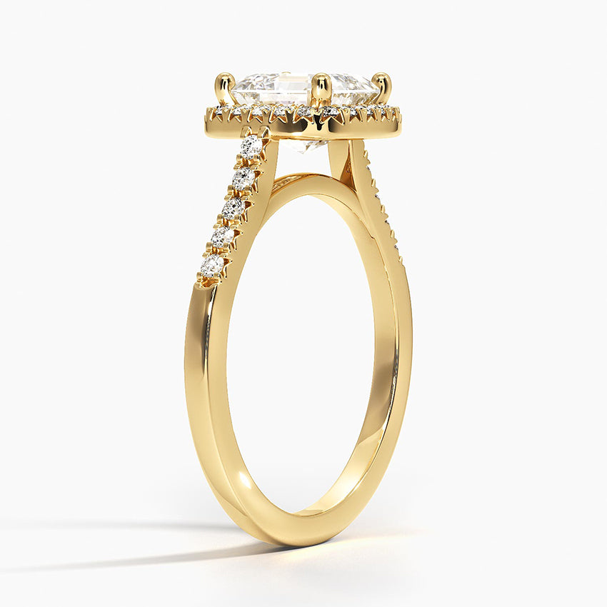 Odessa Halo Diamond Ring (1/5 ct. tw.) Yellow Gold 18k Asscher Engagement Ring